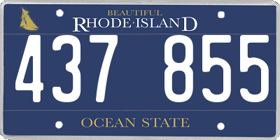 RI license plate 437855