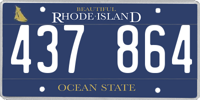RI license plate 437864