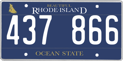RI license plate 437866