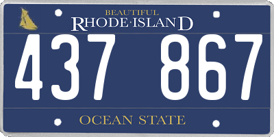 RI license plate 437867