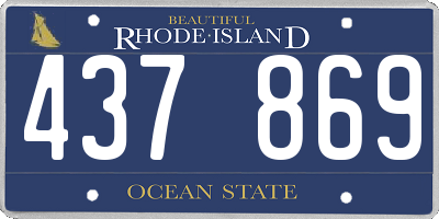 RI license plate 437869