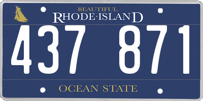 RI license plate 437871
