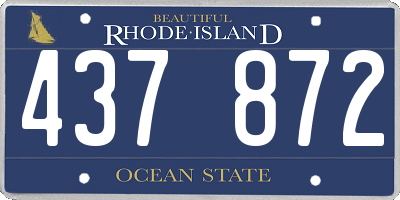RI license plate 437872