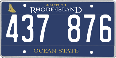 RI license plate 437876
