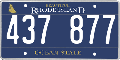 RI license plate 437877