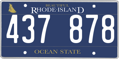 RI license plate 437878