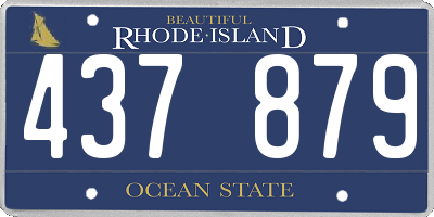 RI license plate 437879
