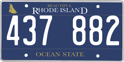 RI license plate 437882