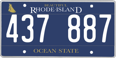 RI license plate 437887