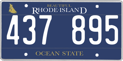 RI license plate 437895