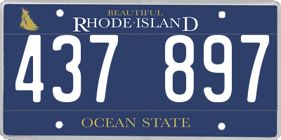 RI license plate 437897