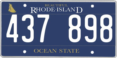 RI license plate 437898