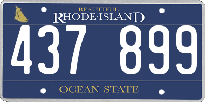 RI license plate 437899