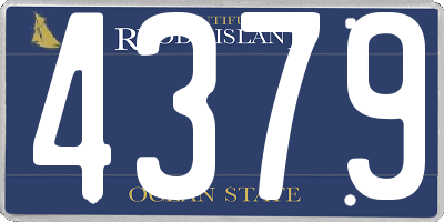 RI license plate 4379