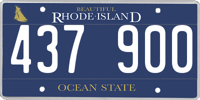 RI license plate 437900
