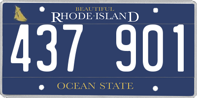 RI license plate 437901