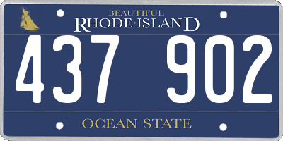 RI license plate 437902