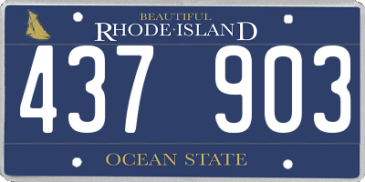 RI license plate 437903