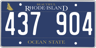 RI license plate 437904