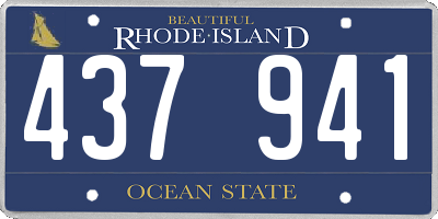 RI license plate 437941