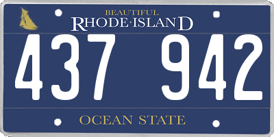 RI license plate 437942