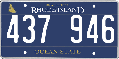 RI license plate 437946