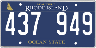 RI license plate 437949