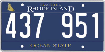 RI license plate 437951