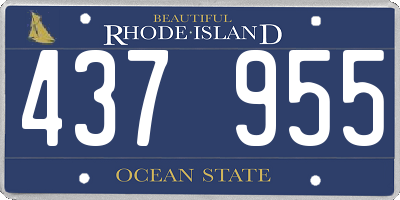 RI license plate 437955
