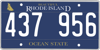 RI license plate 437956