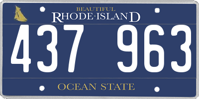 RI license plate 437963