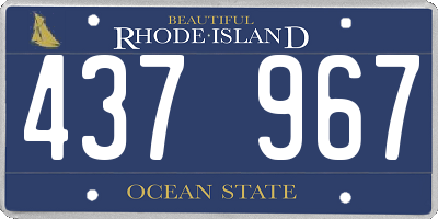 RI license plate 437967