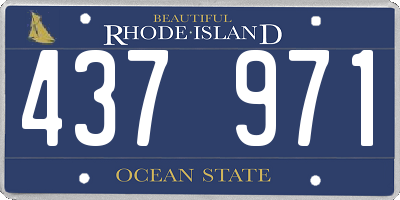 RI license plate 437971