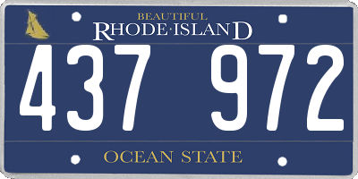 RI license plate 437972