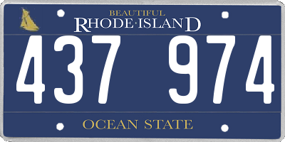 RI license plate 437974