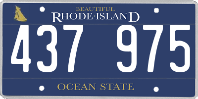 RI license plate 437975