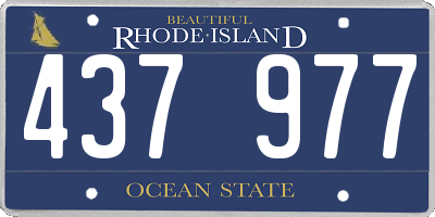 RI license plate 437977