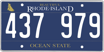 RI license plate 437979