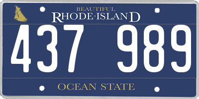 RI license plate 437989