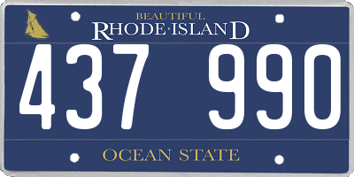 RI license plate 437990