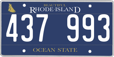 RI license plate 437993