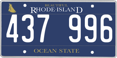 RI license plate 437996