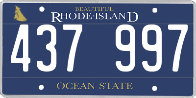 RI license plate 437997