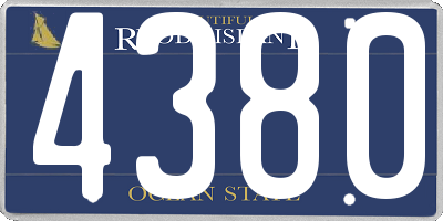 RI license plate 4380