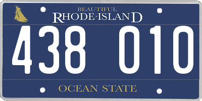 RI license plate 438010