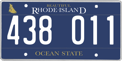 RI license plate 438011