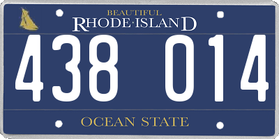 RI license plate 438014