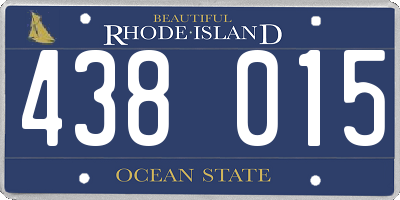 RI license plate 438015