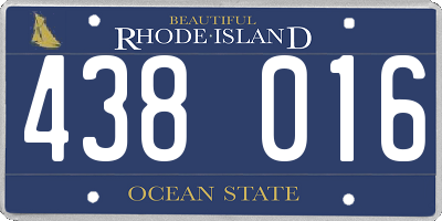 RI license plate 438016
