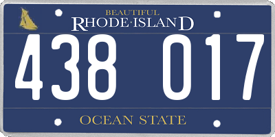 RI license plate 438017